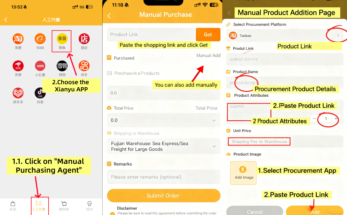 Taiwan Xianyu app purchasing agent