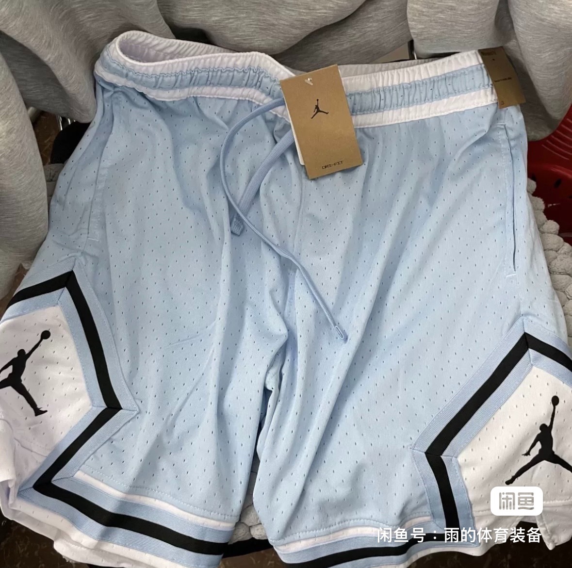 實拍圖淺藍色Jordan飛人aj美式短褲網眼速幹透氣重磅籃球-商品代購|中國商品代購|閒魚商品代購|淘集運商品代購|淘集運中國商品代購|淘集運閒魚商品代購